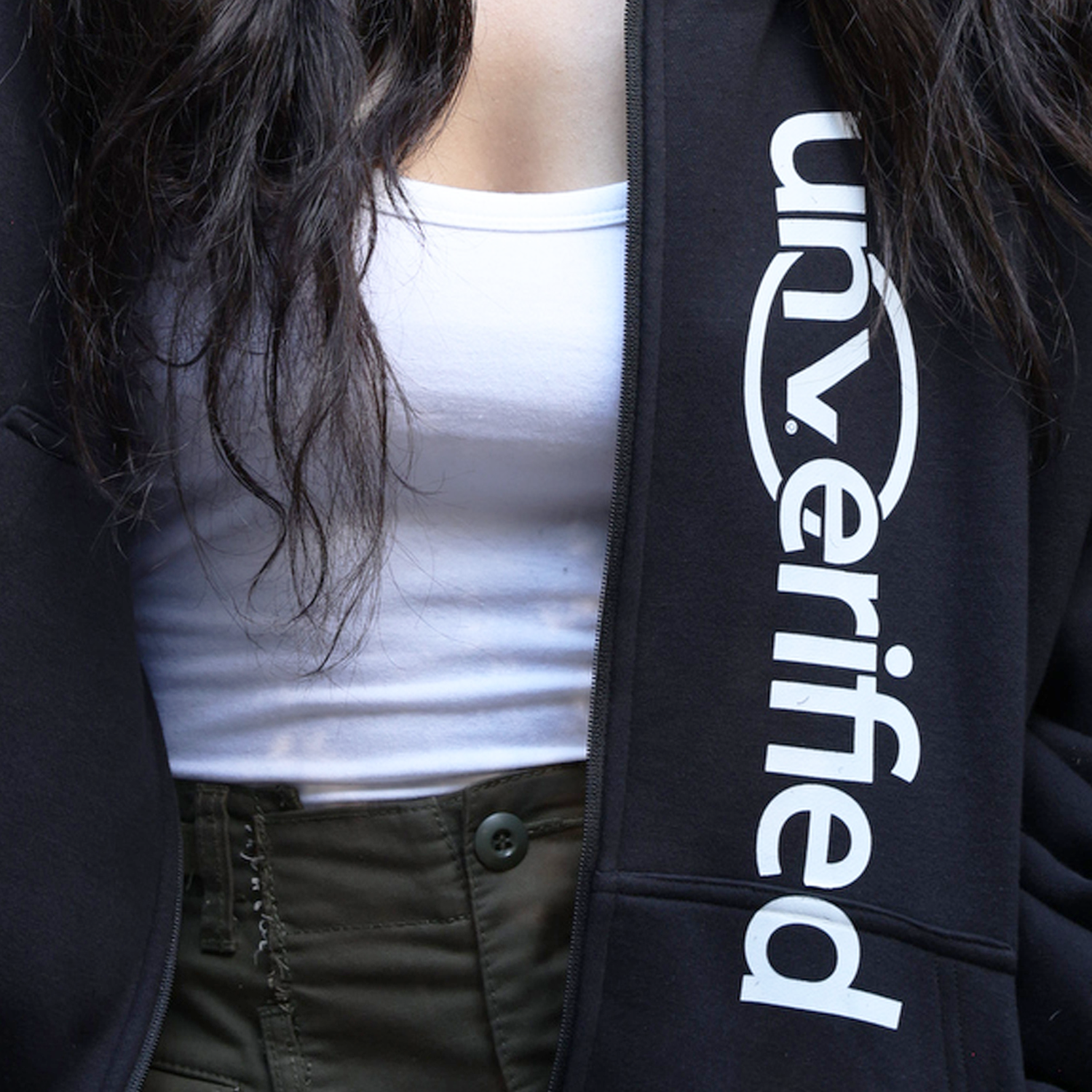 Unverified Vertical Zipper Hoodie